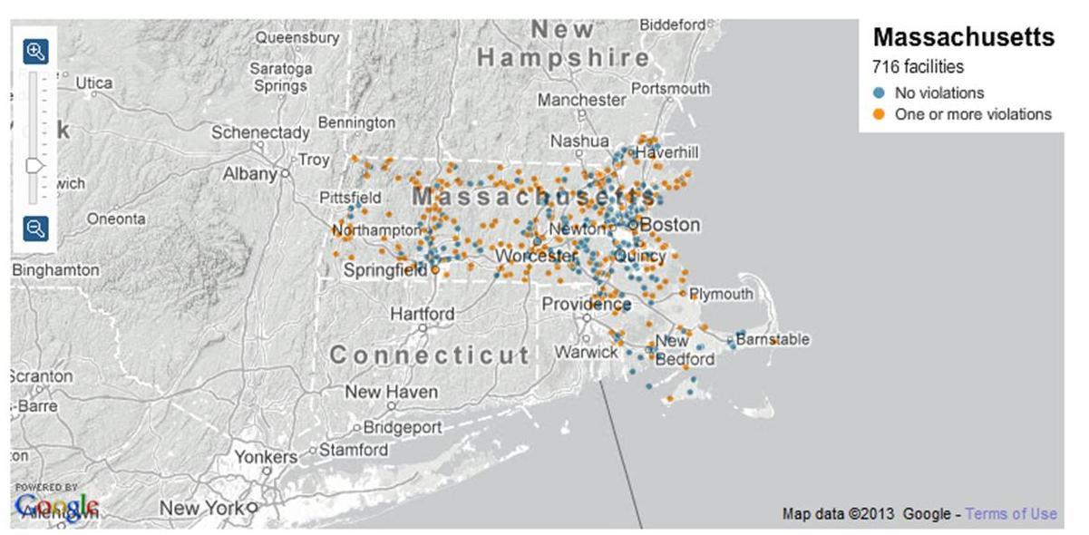 Massachusetts water polluters