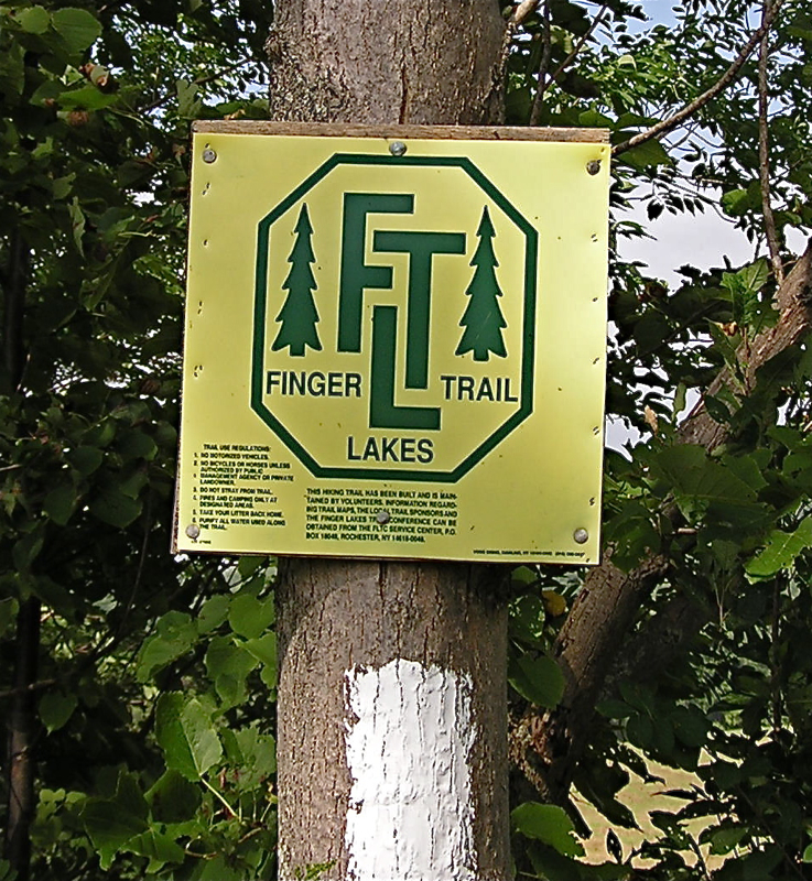 Finger Lakes Trail sign. (Wikimedia Photo)