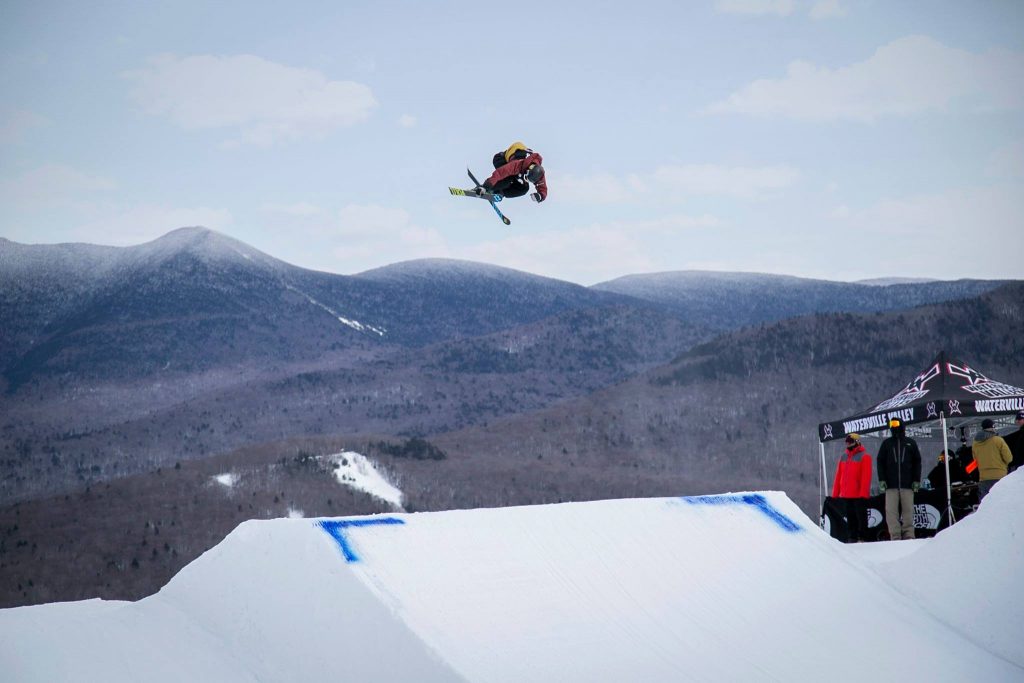 A competitor catches air during Day 1 of the U.S. Ski and Snowboard Association’s Toyota Revolution Tour at New Hampshire's Waterville Valley. (Waterville Parks/Facebook Photo)