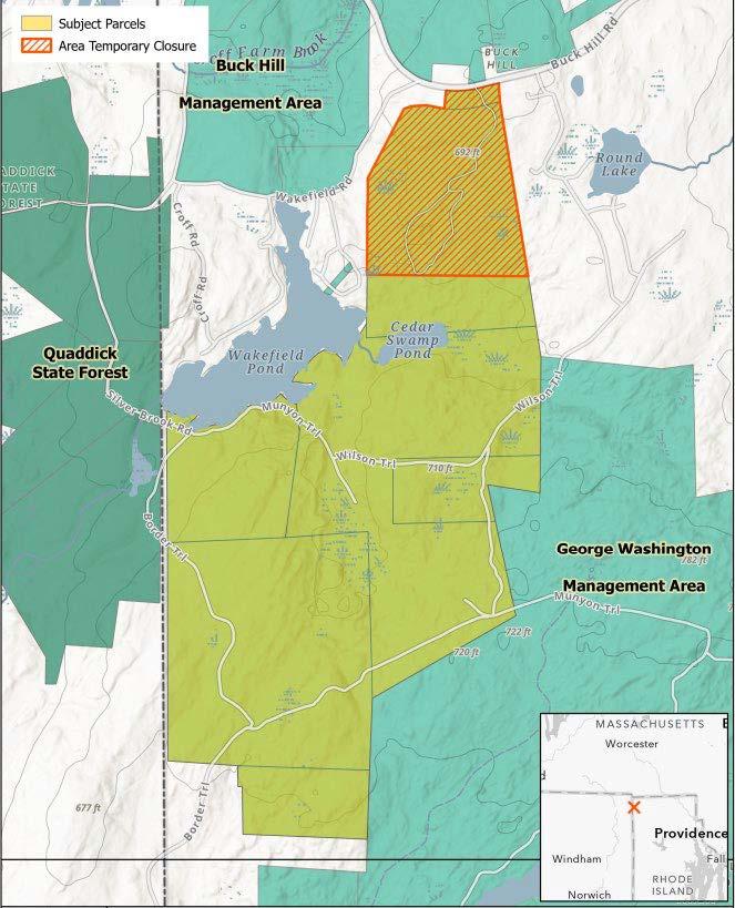 Rhode Island has acquired 942 acres of undeveloped land in the northwest corner of the state. (RI DEM Photo)