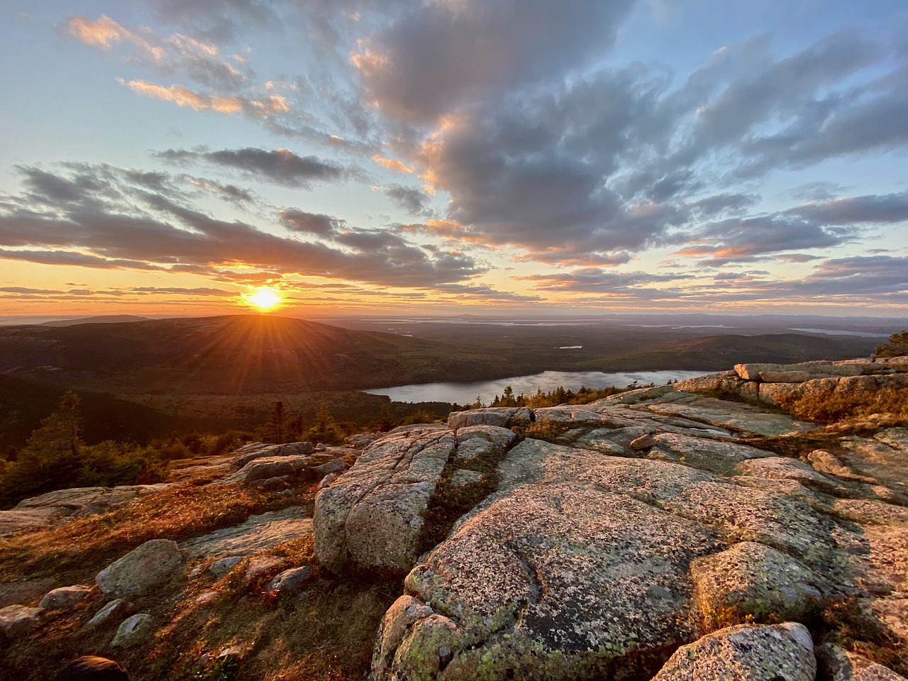 The view from Cadillac Mountain in Maine's Acadia National Park.